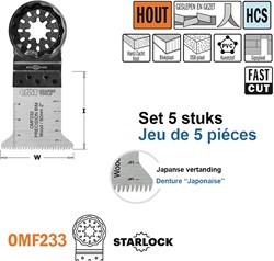 Multitoolzaagblad (Japanse vertanding) voor hout, 45mm