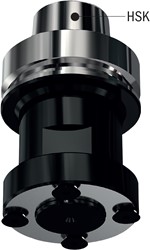 Arbre de scie avec queue HSK-F63, avec flange D=59mm,lame de scie maxi D=250 mm