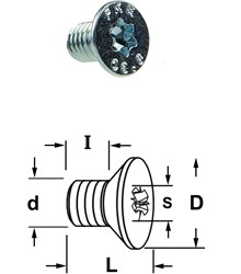 Boulon torx coniche