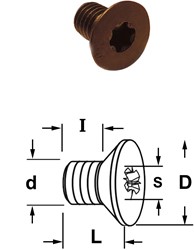 Boulon torx coniche