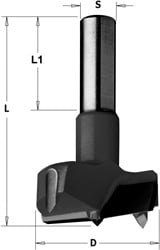 Cilinderkopboor D=35, rechts