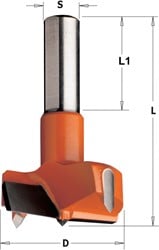 Mèches à façonner pour charnières D=15, gauche