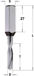 Mèche pour perceuse carbure solide, droite